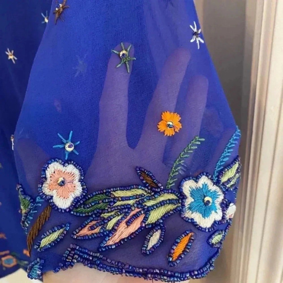 Odeon Women’s Vintage Embroidered Beaded Top - Picture 7 of 7